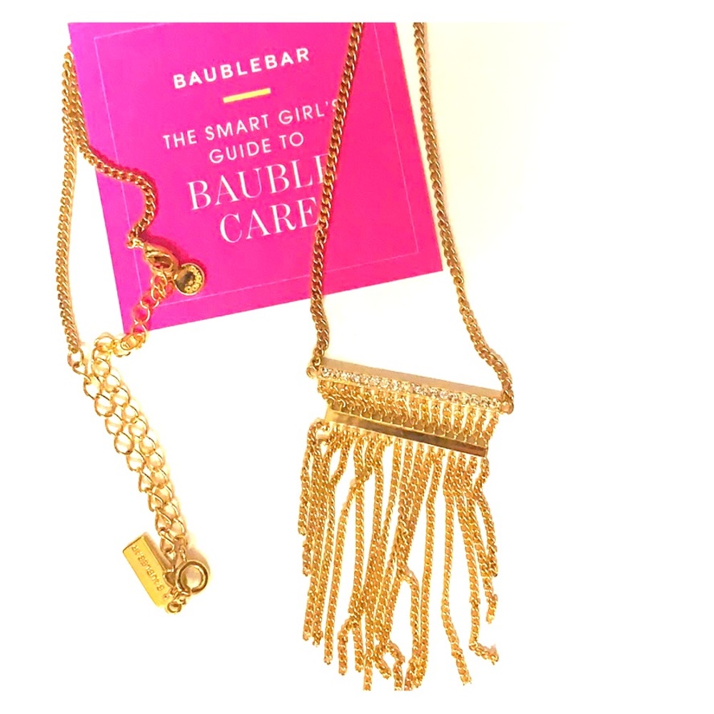 Baublebar 14k gold waterfall necklace